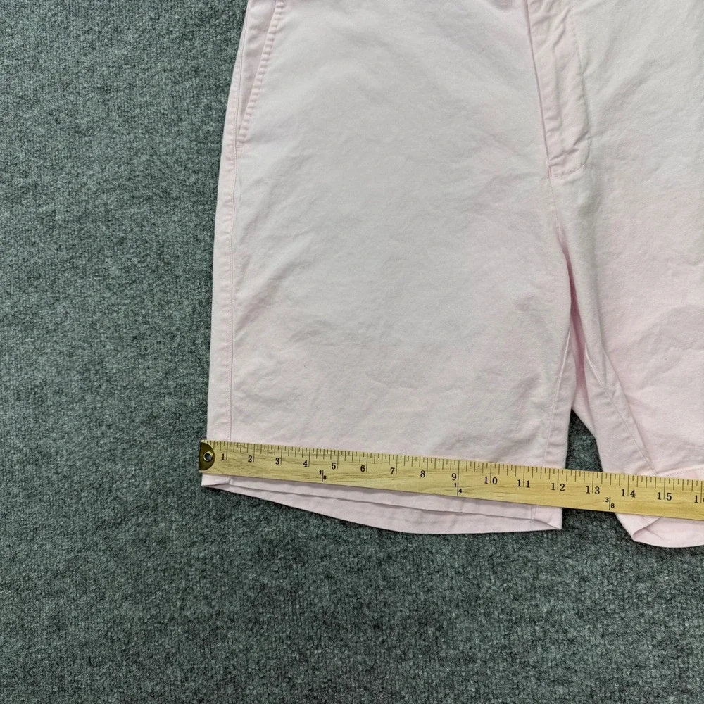Peter Millar Crown Mens 38 Light Pink Flat Front Chino Shorts 9 Inch Inseam